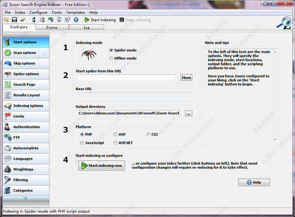 Zoom Search Engine Indexer