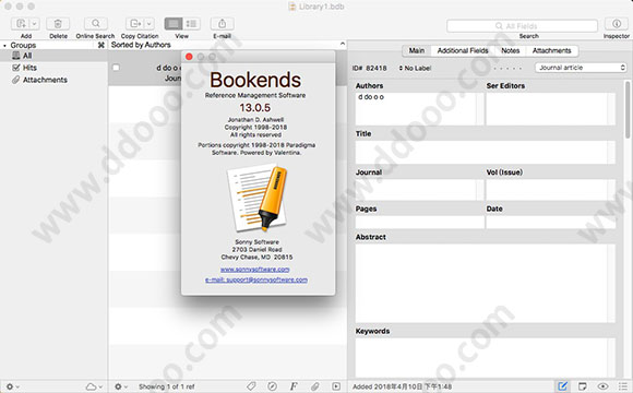 bookends mac破解版(文献管理软件)