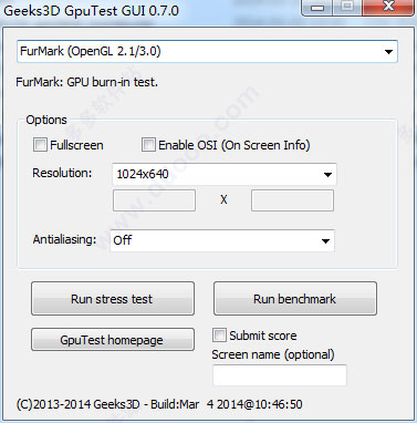 GpuTest(gpu压力测试)