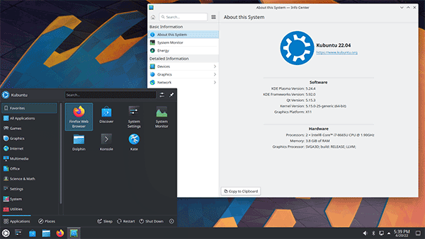 kubuntu 22.04.1 lts