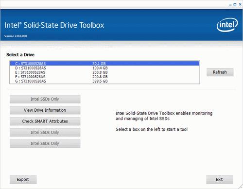 Intel SSD Toolbox