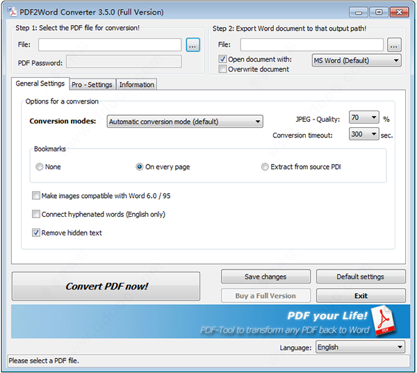PDF2Word Converter破解版