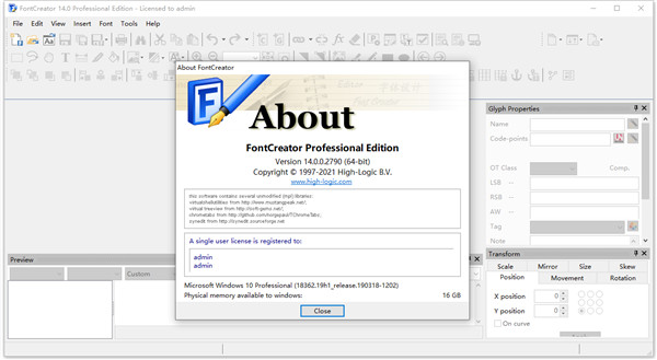 fontcreator 14 professional edition破解版