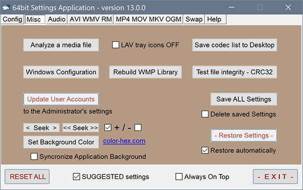 advanced codecs for windows10 8 7