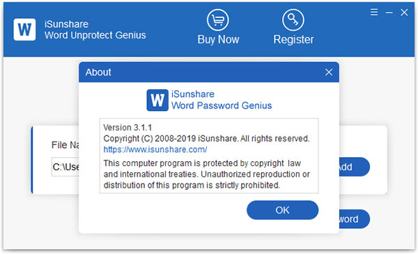 iSunshare Word Unprotect Genius