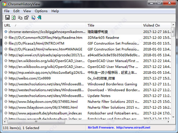 ChromeHistoryView(谷歌浏览器历史查看器)
