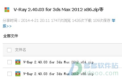 vray2012渲染器