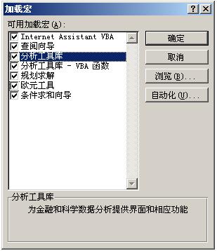 excel 2003加载宏