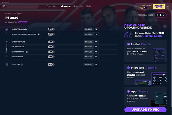 f1 2020七项修改器