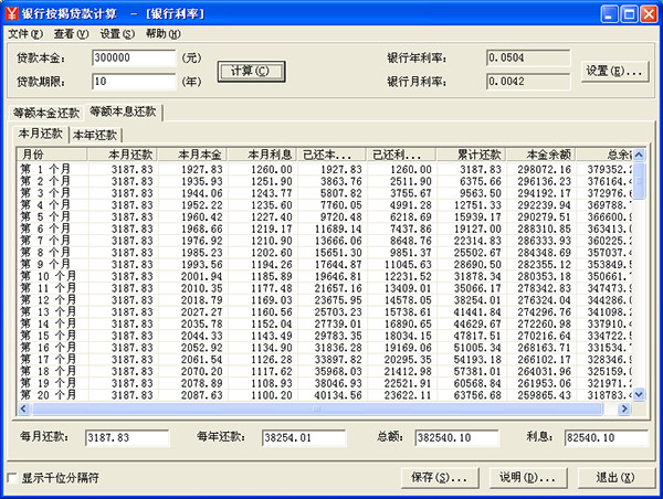 银行按揭计算器