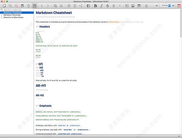QOwnNotes for mac版