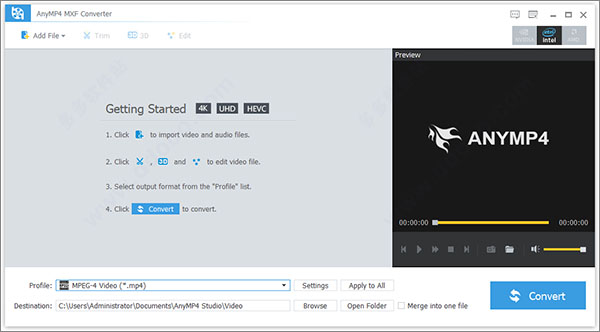 anyMP4 MXF Converter8破解版