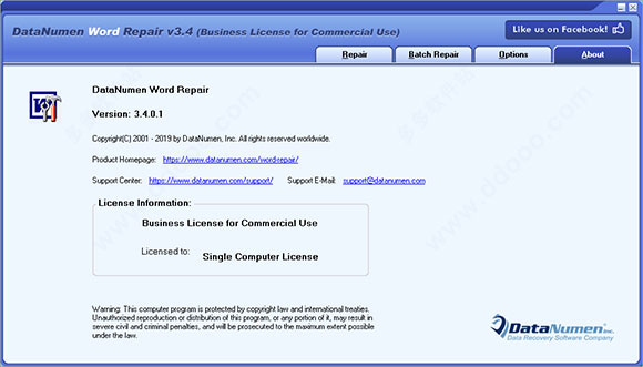 DataNumen Word Repair破解版