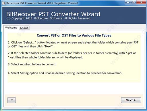 BitRecover PST Converter Wizard破解版