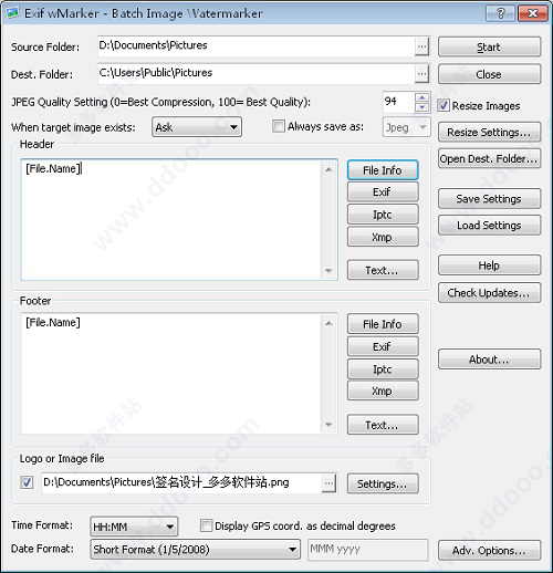 Exif wMarker